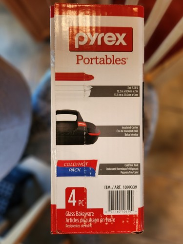 PYREX PORTABLES BAKEWARE SET 4 PC - Brand New Sealed - Picture 4 of 8