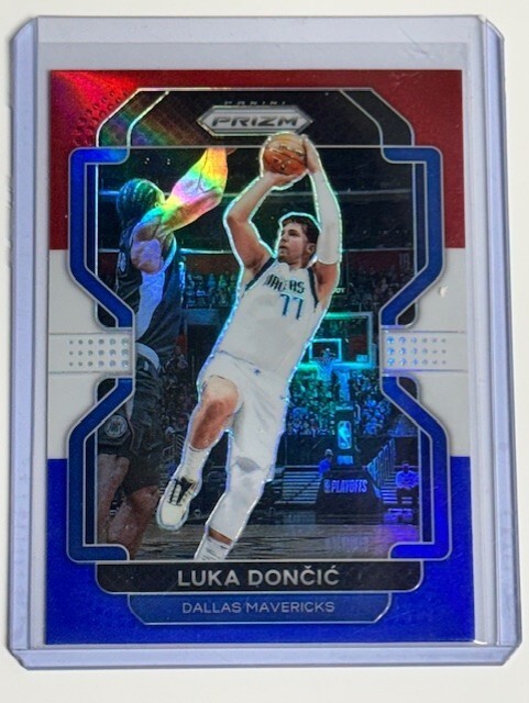 Luka Doncic Mavericks 2021-2022 Prizm Red White Blue Parallel Prizm #223