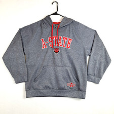 A-State Arkansas State University Red Wolves Gray Hoodie Sweater Size M Medium 