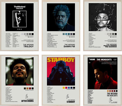 Qth Album Cover, Music Album Cover Posters Print Set of 6, The Weeknd