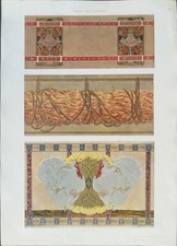 ANTICA STAMPA COLORI 1900 ARTURO MARCHETTI MODELLI D’ARTE DECORATIVA FOTOLITOGR