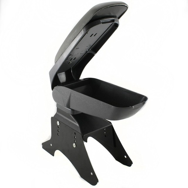 Grey Sliding Armrest Arm Rest Centre Console Storage Leather Box For