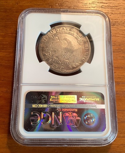 1811 CAPPED BUST SILVER HALF DOLLAR NGC VF 30 DIE BREAK ON REVERSE - Picture 2 of 2