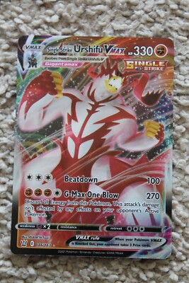 086 163 pokemon card Single Strike Urshifu VMAX 086/163 JUMBO Pokemon Card TCG Battle Styles  Oversize