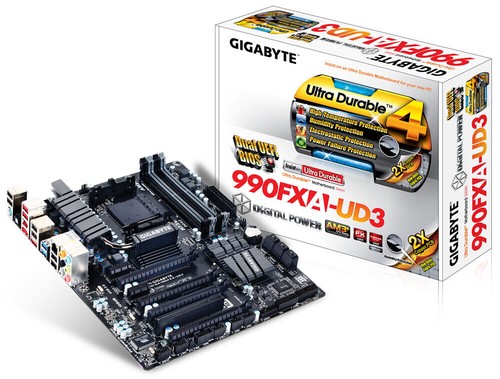 carte mère GIGABYTE GA-990FXA-UD3 socket AM3 et AM3+ CROSSFIRE SLI - Photo 1/5