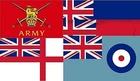 British Army Navy RAF Flags Blue Red White Ensign Small Large Hand Table Plastic