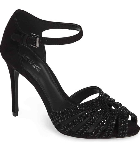 NEW MICHAEL KORS GRAY BLACK SILVER LEATHER MARI JANE PUMPS SIZE 8 SIZE 8.5 $128 - Picture 6 of 8