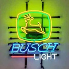 Bvsch Light Jumping Deer 20x16 Neon Sign Lamp Light Gift Show Bar Club