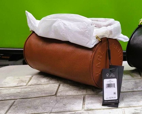 Karl Lagerfeld Paris Ciel Shoulder Roller Bag LH3HA9CK - Cognac Brown $280 MSRP - Picture 2 of 6