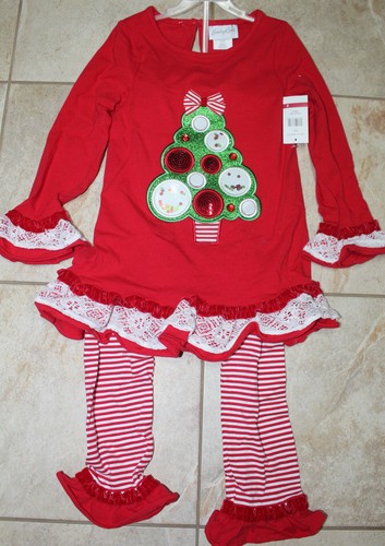 NWT, Emily Rose 2pcs Set Cute Christmas Girls Dress, matching legging, 3 designs - Picture 19 of 24
