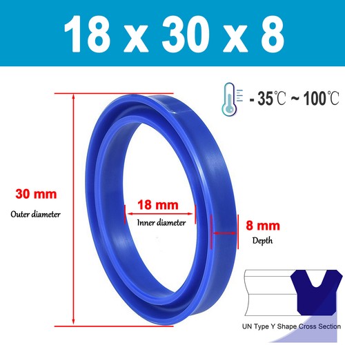 U-cup Hydraulic Ram Seal Y Seal Rod & Piston Working Cylinder 4/6/8/9/10-18mm ID - Picture 134 of 140