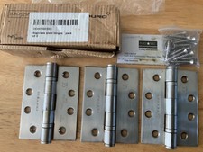 NEW-3 X DURO-CERTIFIRE-STAINLESS STEEL-BEARING HINGES H102x76x3mm-DIY-CARPENTRY
