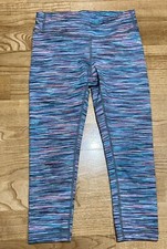 Girl's Athleta Striped Leggings Size 7 EUC