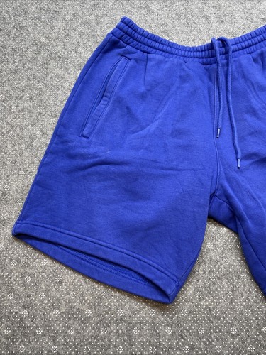 Adidas Logo Blue Elastic Waist Shorts Men’s Size M Activewear Sportswear KG JD - Picture 2 of 11