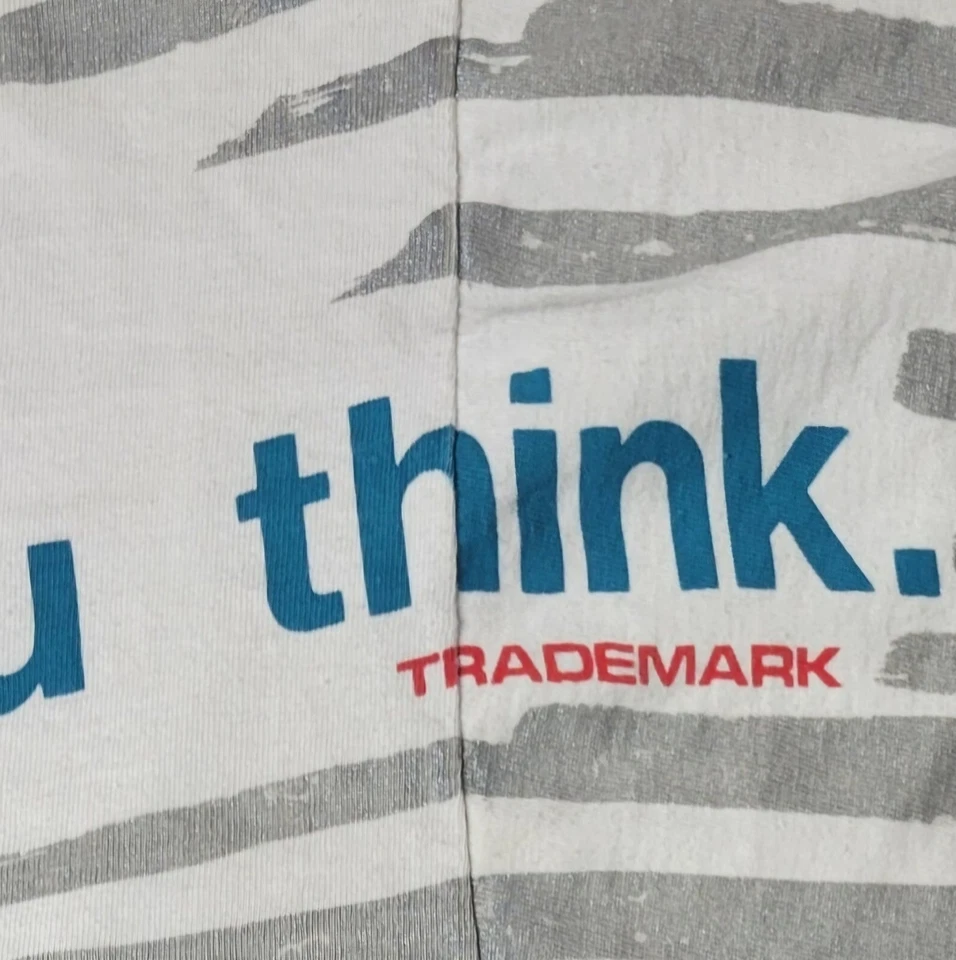 Camiseta corta vintage de los años 90 con estampado completo de pestañas y refrescos puntada única talla XL Foto 4 de 4