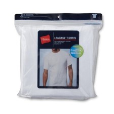 Hanes Crew Neck T-Shirts Men s White 4 Pack 100 Cotton Original Fit Brand New
