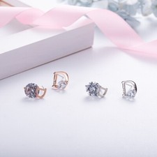 Designer Inspired Ladies Letter D Stud Earrings Jewellery Gift Accessory Crystal