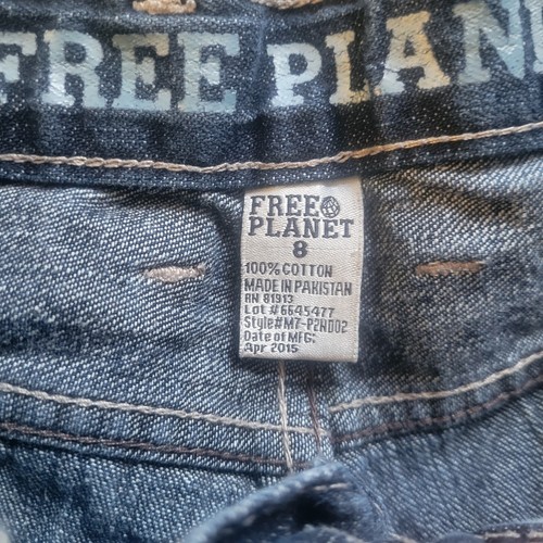 2015 Boys Free Planet Denim Blue Jeans Size 8 100% Cotton   - Picture 5 of 5