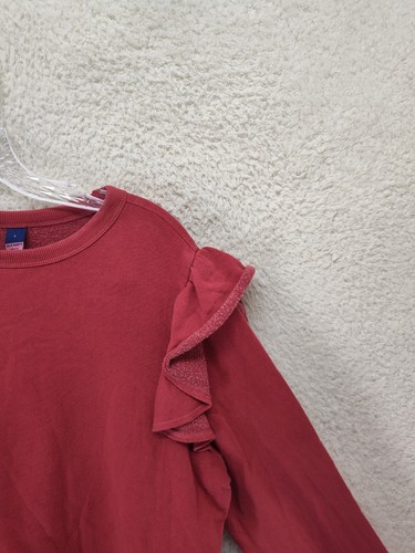 Felpa donna Old Navy grande rossa misto cotone manica lunga pullover casual - Foto 3 di 17