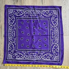 Vintage RN 13960 Bandana 100 Cotton Purple Handkerchief USA