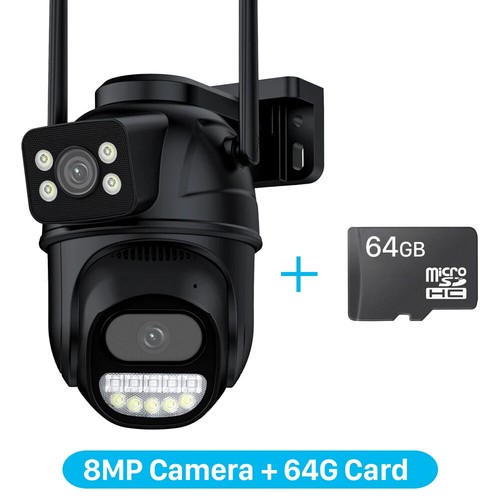 6K 12MP Outdoor Wifi Kamera PTZ 8X optischer Zoom drei Objektive Dual Screens Video - Bild 9 von 32