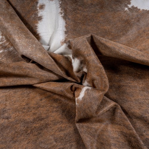 Brazilian Brindle Cowhide Rug Size 7'10" L x 7'9" W 6494 - Picture 2 of 6