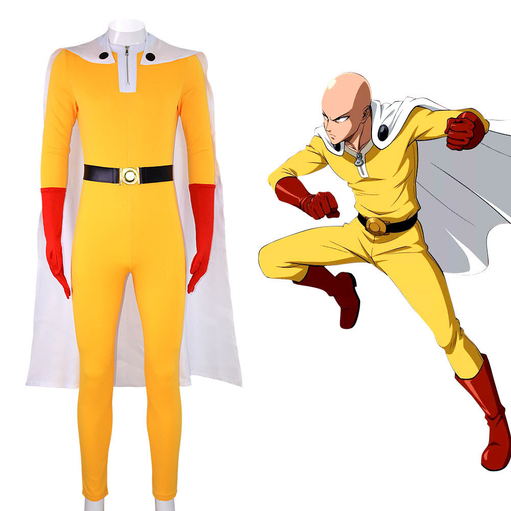Anime Terrible Tornado Saitama One Punch-Man Cosplay Costume Sexy