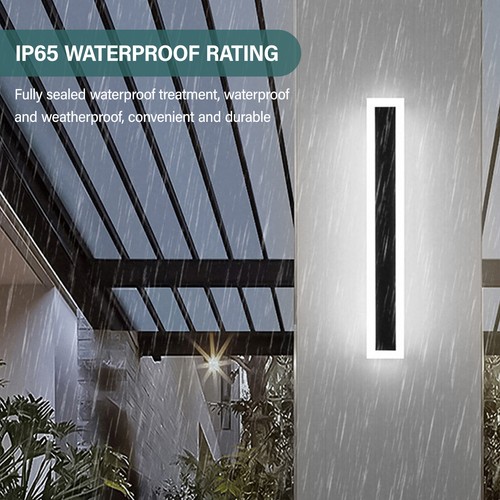 2/4x LED Wall Lights Long Strip Porch Lamp Outdoor Garden Yard Waterproof Modern - Picture 7 of 29