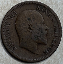 1908 British India 1/4 Anna Foreign Coin F107