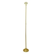 8ft Indoor Flag Pole Kit Eagle Topper 8' Telescoping Flag Pole & Base - GOLD
