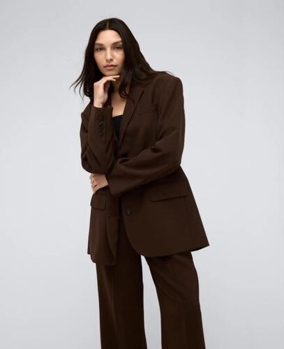 Kenneth Cole, Damen Twill Boyfriend taillierte Jacke, in Medium Rinde, Größe L - Bild 3 von 3