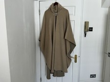 New Beatriz Patino Llama Wool South American Warm Beige Cape Poncho Coat Jacket