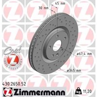 Zimmermann 2X Bremsscheibe Vorne Ø345 InnenbelüFtet FüR Opel Insignia B Caravan