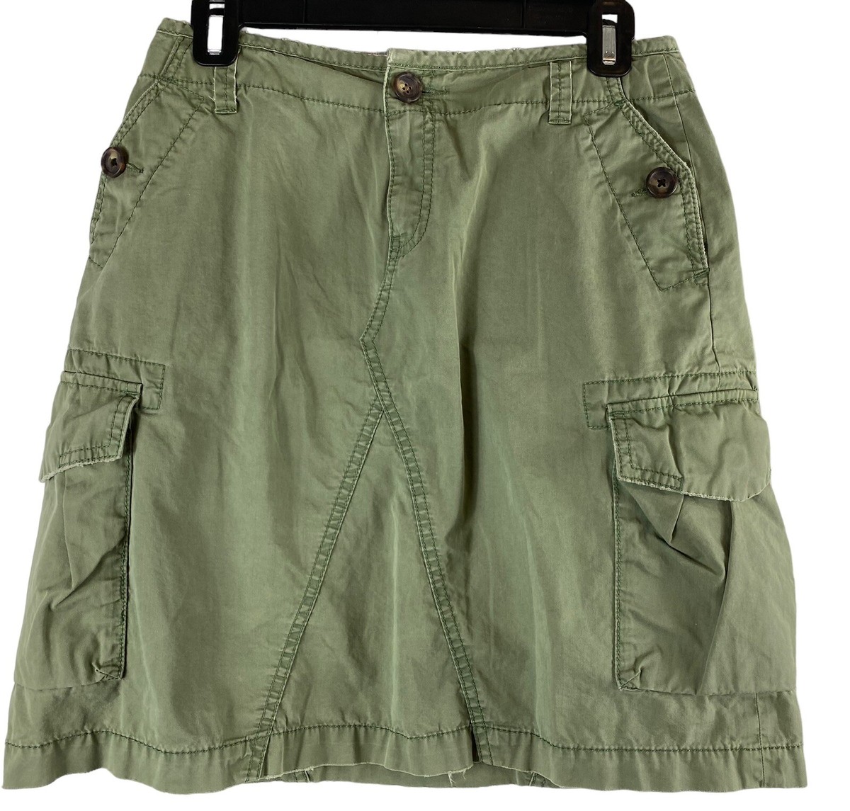 Banana Republic Skirt Womens army green Button Front Cargo 28 x