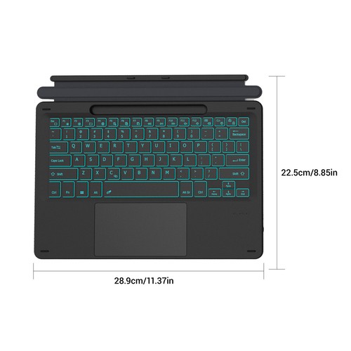 For Microsoft Surface Pro 8 / 9ro 9 Bluetooth 3.0 Wireless Keyboard + Pen Holder - Picture 2 of 15
