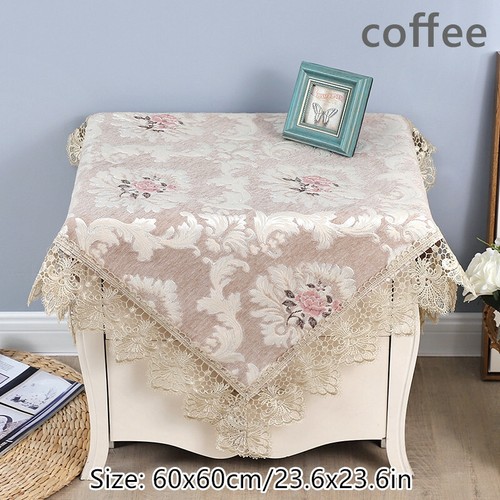 1X Staubdichte Spitze Blumen Nachttisch Decken Abdeckung Möbel Schlafzimmer Wohndeko - Bild 12 von 13