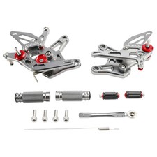 PEDANE ARRETRATE REGOLABILI ERGAL GRIGIO PER KAWASAKI ZX-6R ZX6R ZX636 24-25 H7