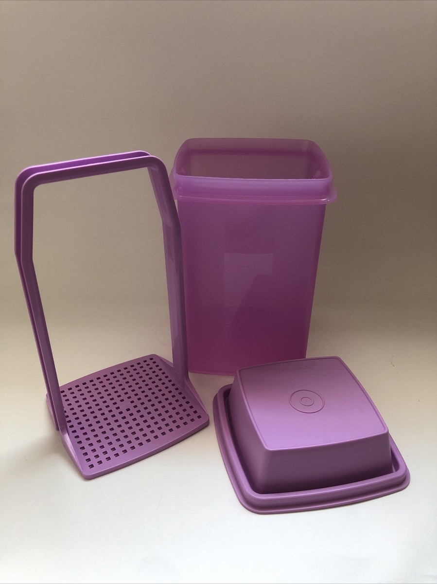 Tupperware Pickle Keeper Purple Pick-A-Deli Large 8 Cup 3 Piece
