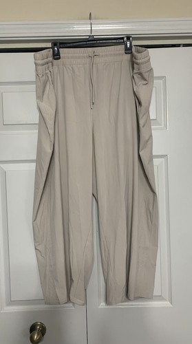 Athleta Avenue Wide Leg Crop Pant Women's Size 26 Tan/Beige Drawstring - 第 2/8 張圖片