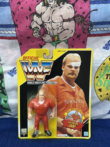 Official WWF, 1993 Hasbro Nails On A Yellow Card...