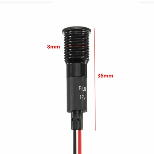 1X 8-16mm 12V-36V LED Dash Panel Warning Pilot Light Indicator Lamp Car Boat - Picture 8 of 12