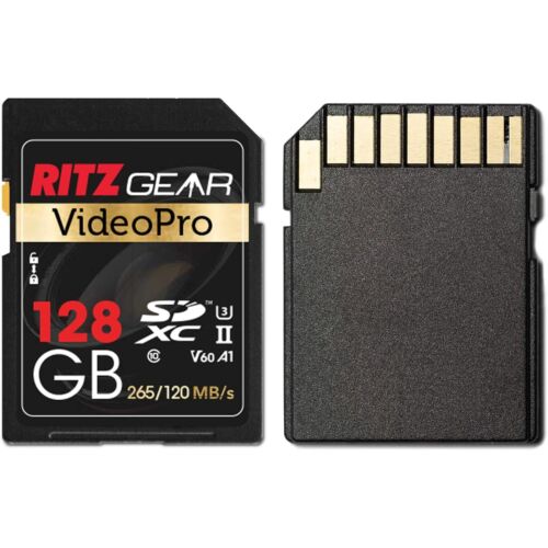 Ritz Gear Extreme Performance Video Pro 128GB Ultra HD SDXC U3 V60 Memory Card - Picture 2 of 6
