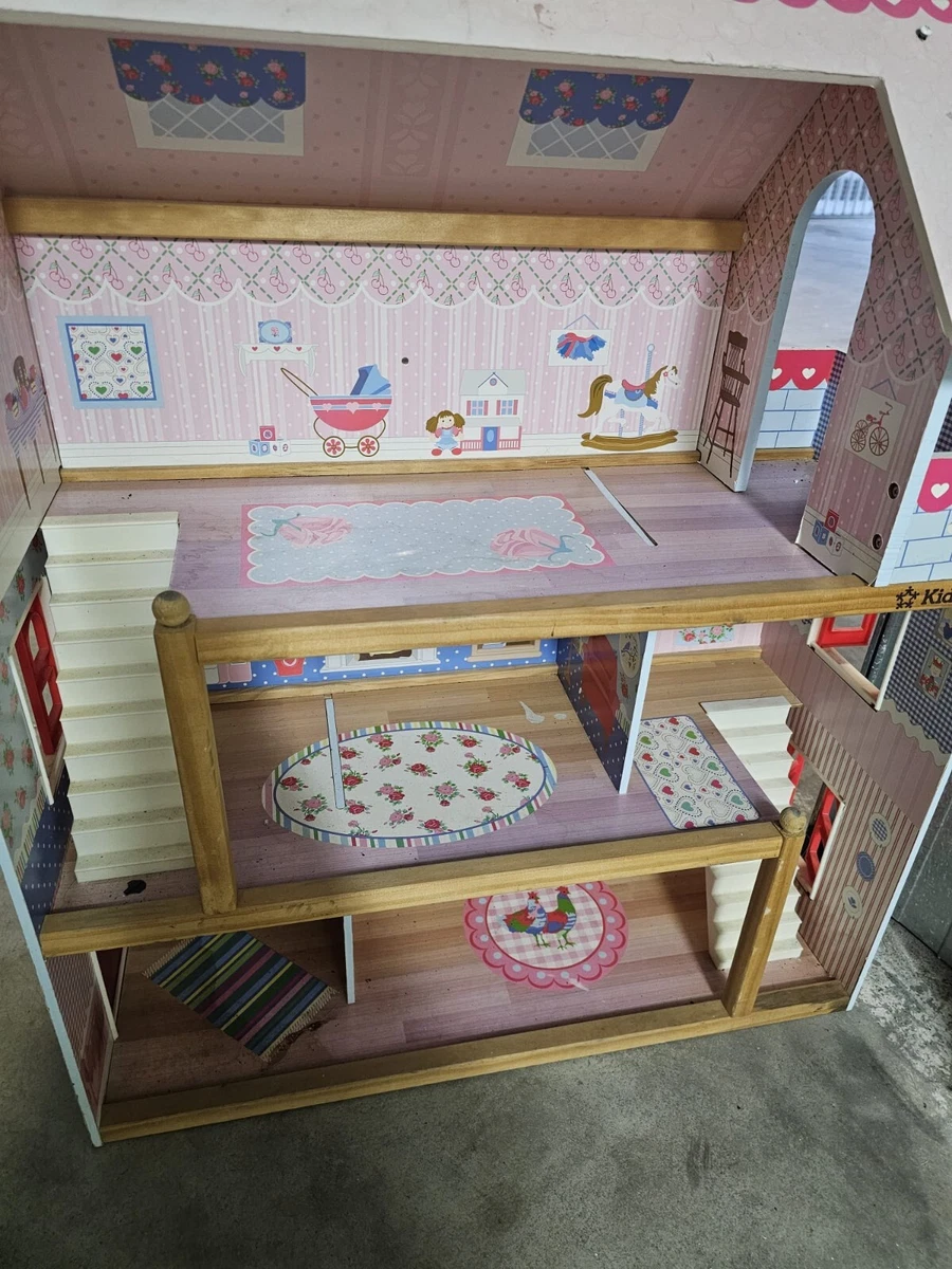 KidKraft Casa delle Bambole in Legno Majestic Mansion con Accessori e Mobili, 4 Piani di Gioco con Gatto, Ascensore e Garage, Giocattolo per Bambini 3+ Anni, 65252, Esclusivo Amazon - Giochi e