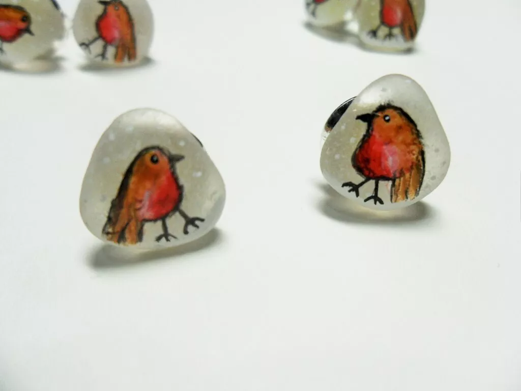 Christmas robin deals earrings