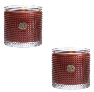Set of 2 Aromatique Pumpkin Spice Scented 5.5 oz.(156g) Candle in Glass