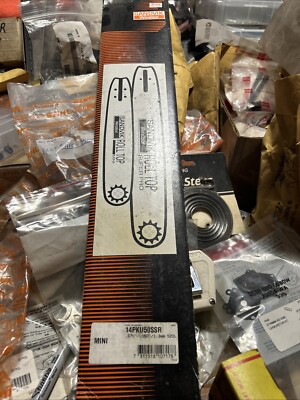 Nos Sandvik Chainsaw Bar 14in 3/8 .050. 52dl  Fits Small Echo