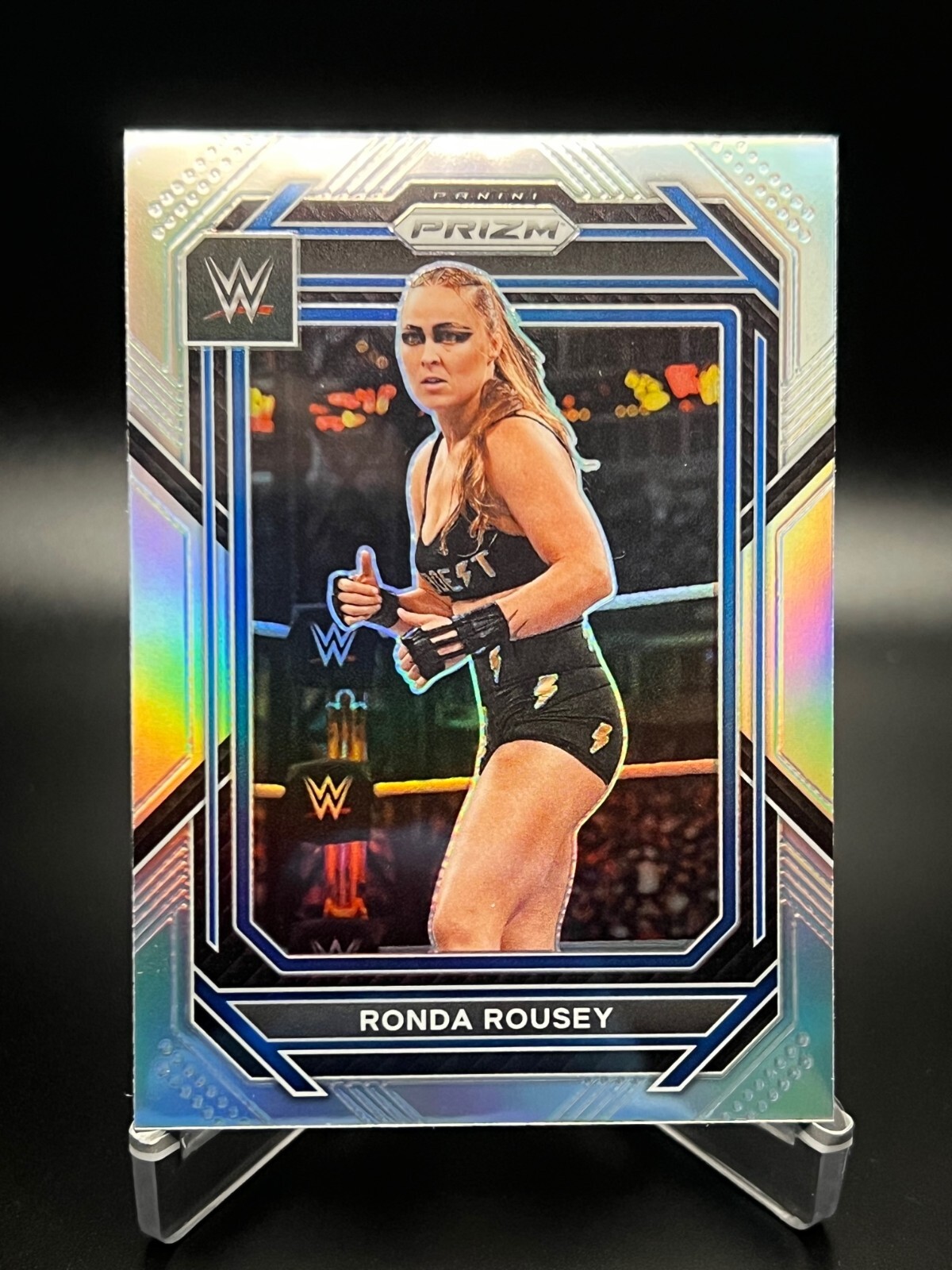 RONDA ROUSEY - 2023 PRIZM WWE SILVER PRIZM CARD# 194