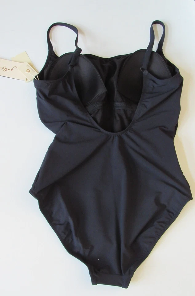 GOTTEX Black Multi Floral One Piece Swimsuit Bathing Suit Size 10 NWT $154 - Image 3 of 4
