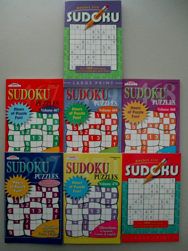 Lot Of 7 New Unused SUDOKU Puzzle Books Kappa Papp Publishing EBay