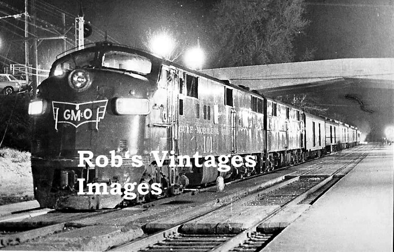GMO Railroad  photo E7A Locomotive Midnight Special Gulf Mobile Ohio train